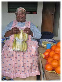woman selling fresh fruit